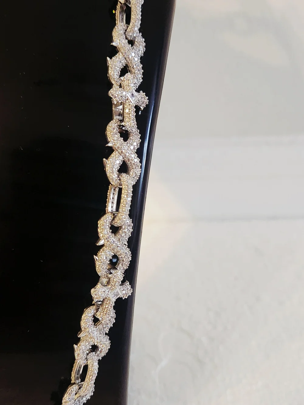 Silver Cross Infinity link chain/necklace